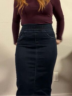 Democracy Black Waistband with Light Blue Denim